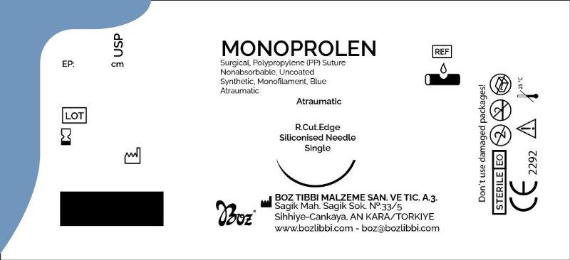MONOPROLEN USP 3-0 (М2) колюча голка 1/2 кола 20 мм, довжина 75см